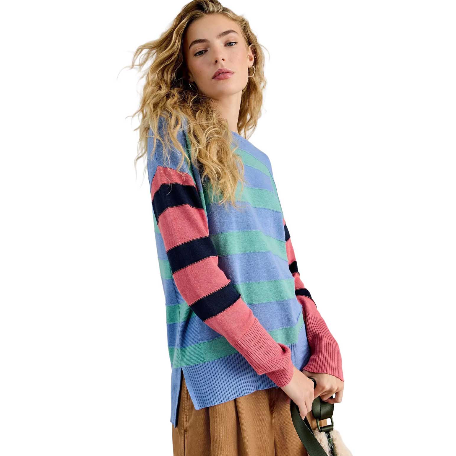 White Stuff Olive Stripe Jumper
